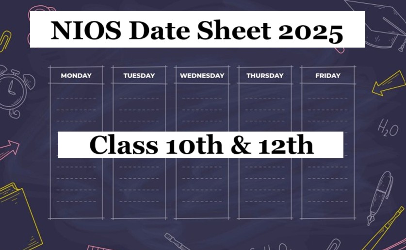 NIOS Date Sheet 2025